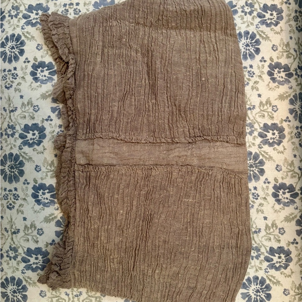 Zara Brown Textured Top